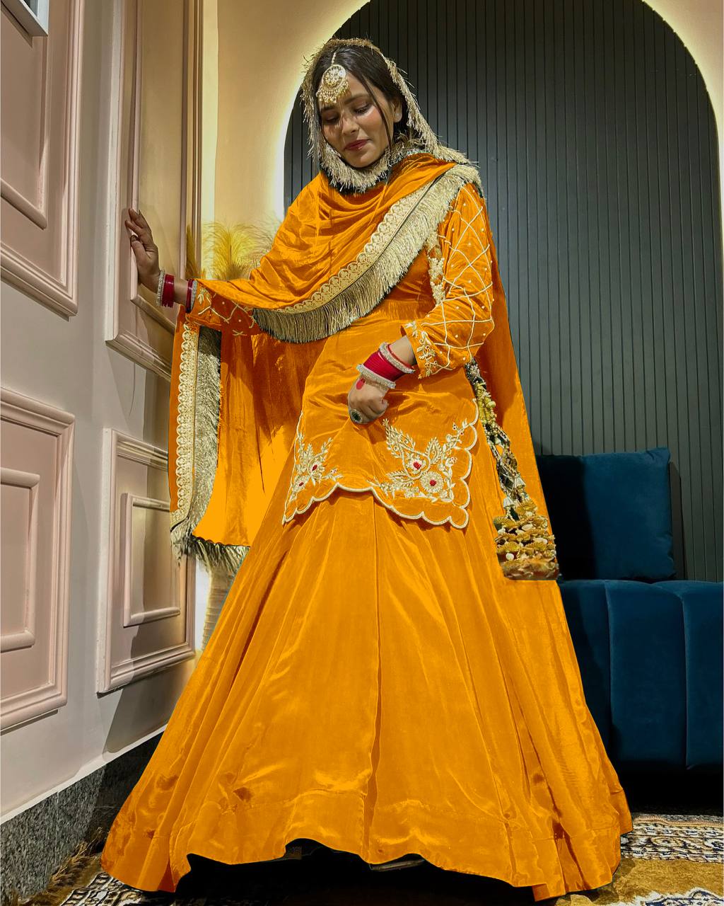 Meherza Luxe Crepe Lehenga Set