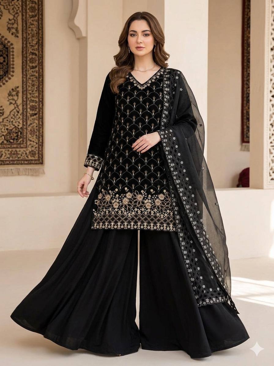 Zehra Luxe Fendy Plazzo Set
