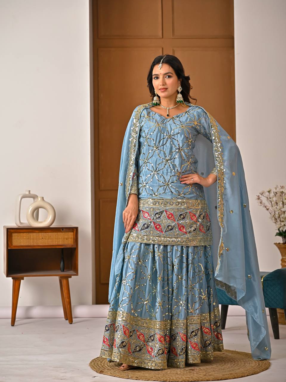 Myra Ethnic Glam Sharara Set