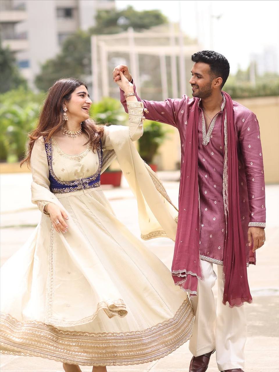 Kiara Ivory Anarkali Set