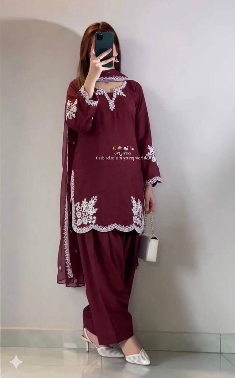 Zoya Roman Cotton Farshi Salwar Set