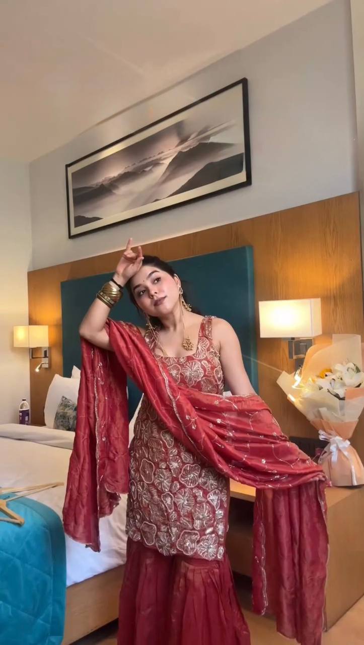 Phuleri hand work sharara set