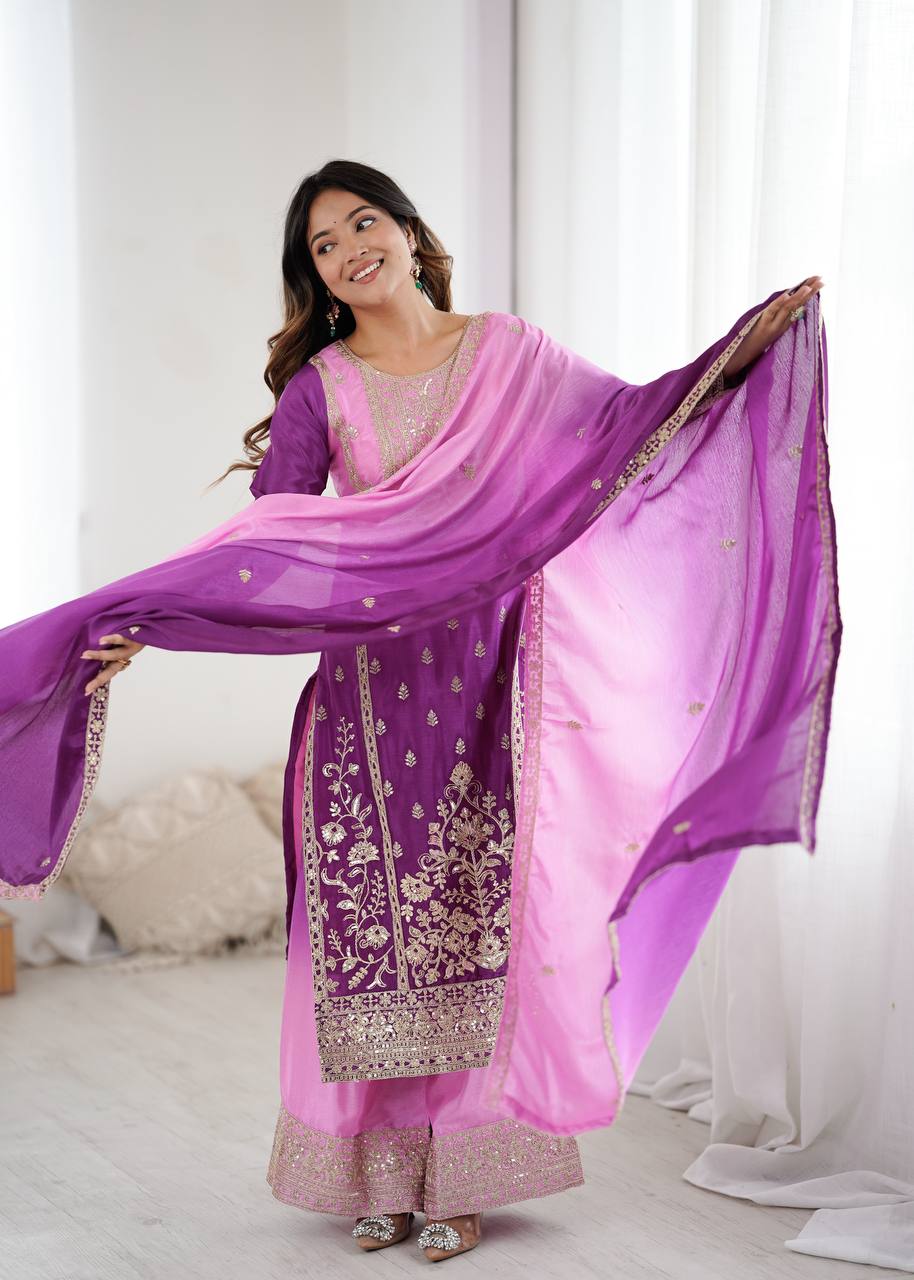 Aaliya Shaded Grace Sharara Set