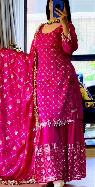 Velmira Glow Sharara Set