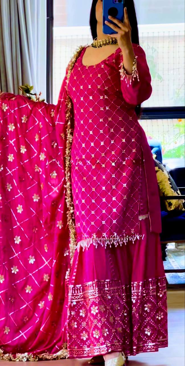 Velmira Glow Sharara Set