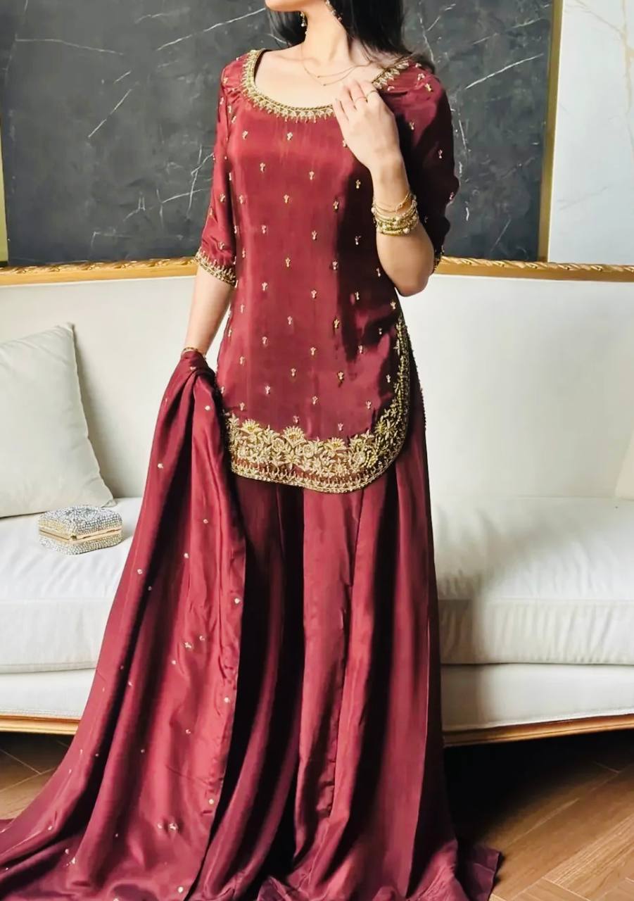 Avenira Silk Charm Palazzo Set