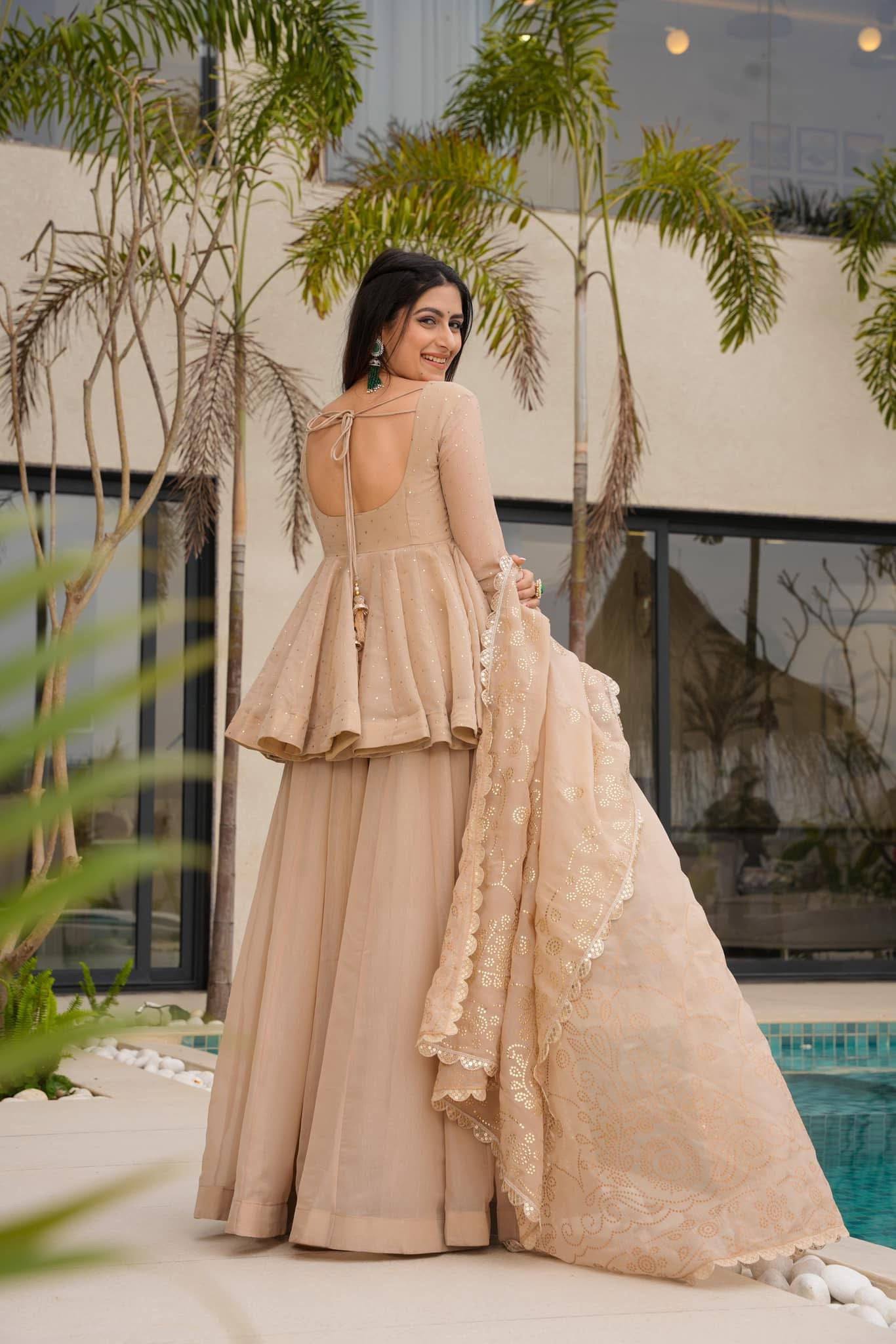 Nooraya Mukaish Sharara Set