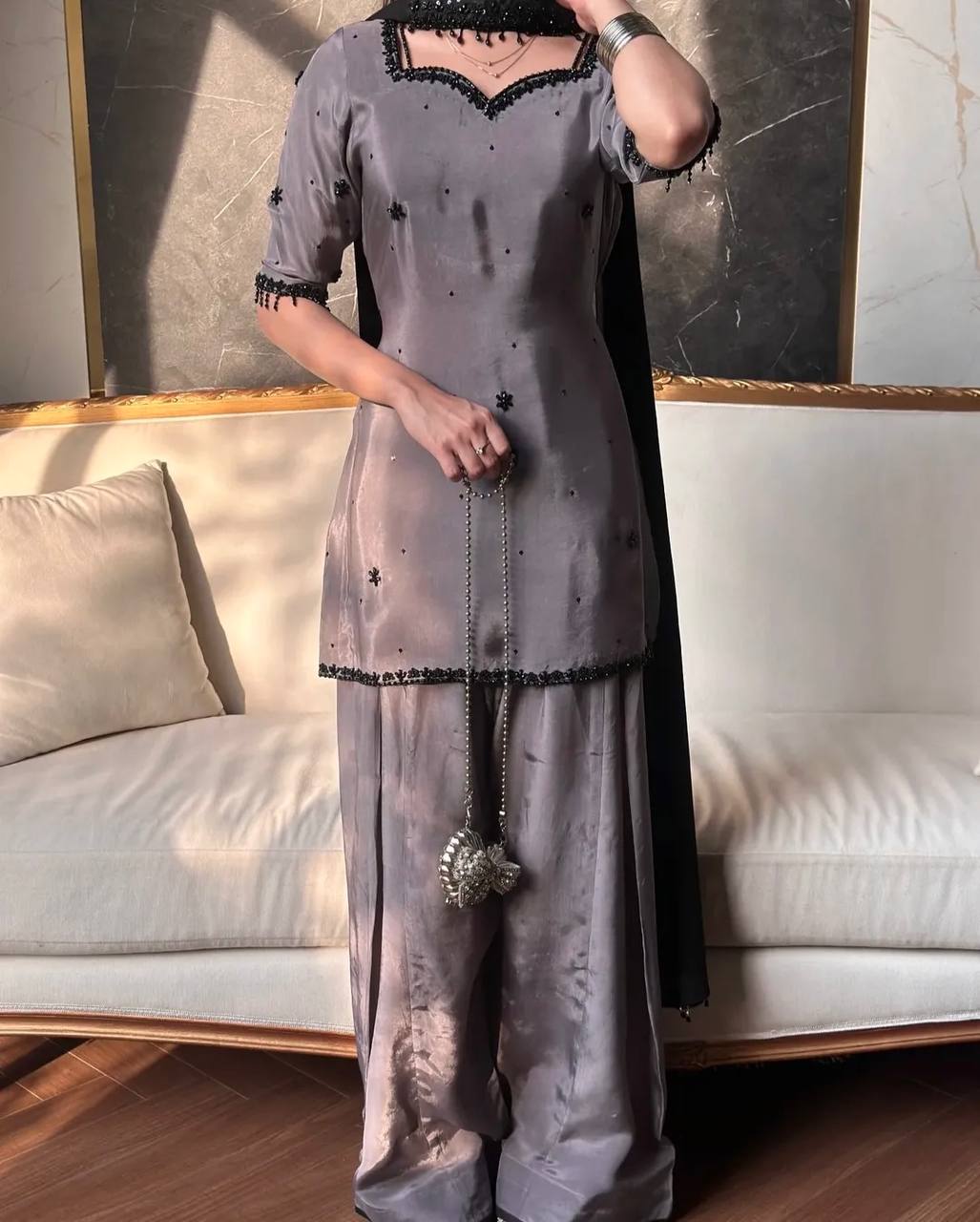 Zehra Bids Crep Farshi Set