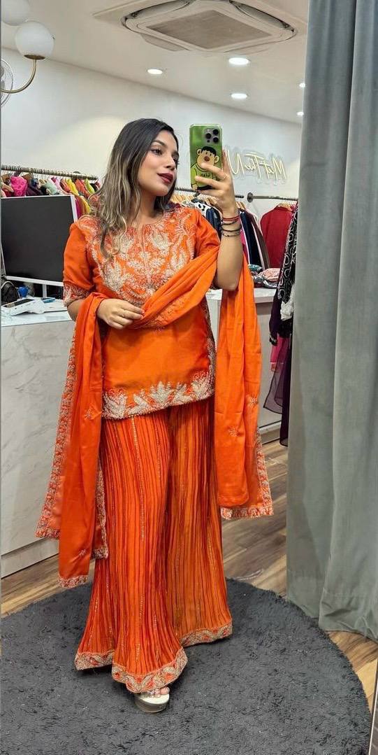 Zarevia Chinnon Code Sharara Set