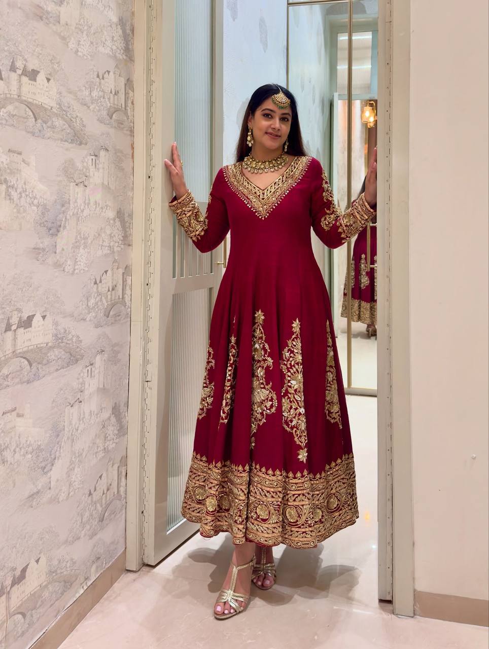 Zerina Faux Georgette Anarkali Set