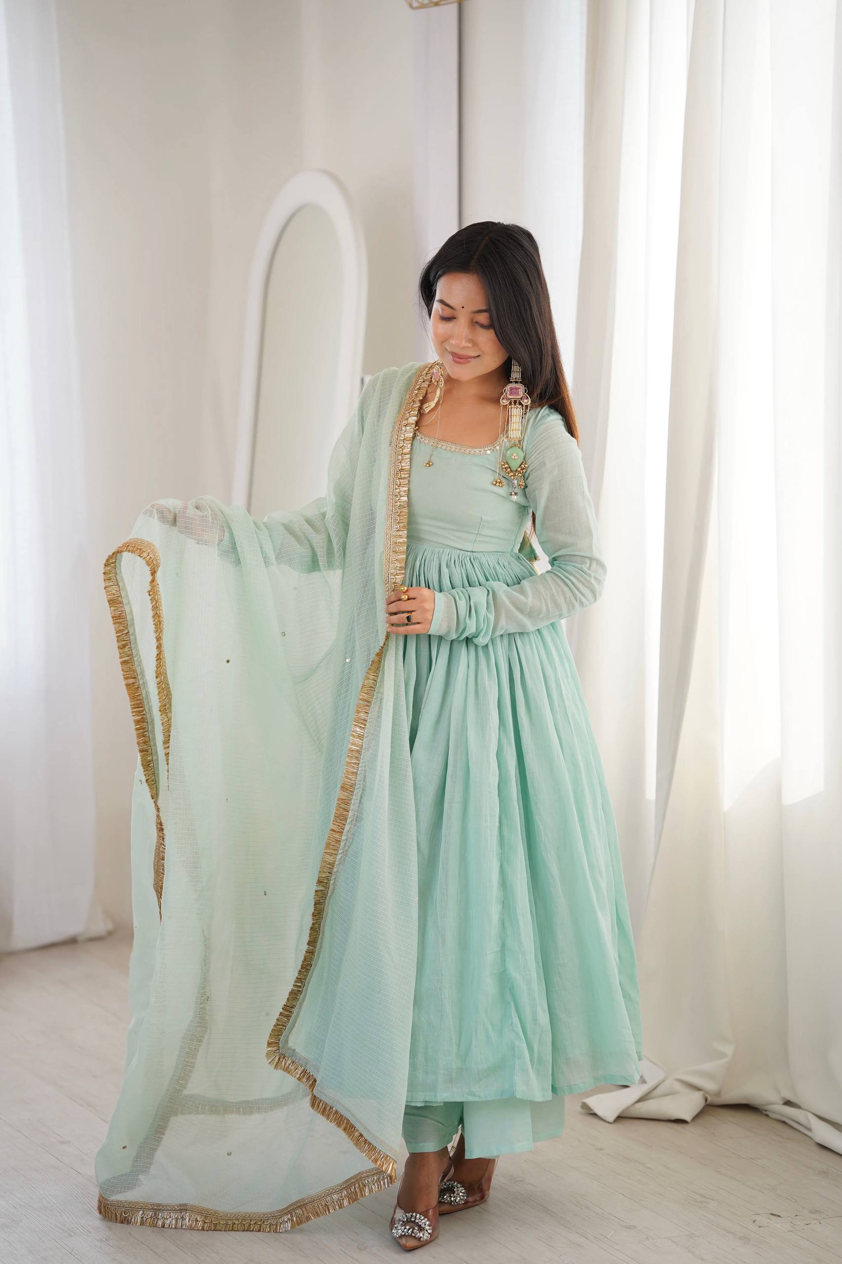 Ishika Designer Faux Flair Gown Set
