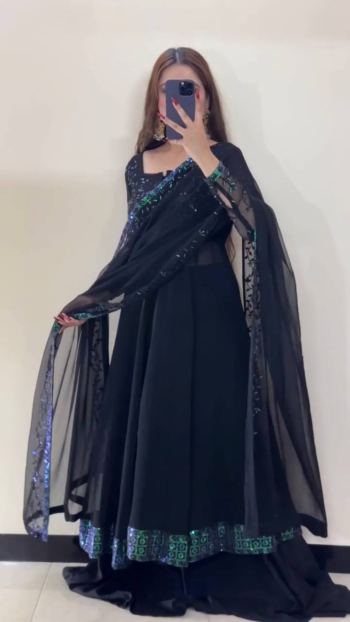 Elegant Faux Georgette Suit Set