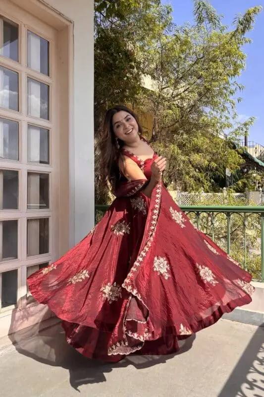 Premium Anarkali Jali Plazo Set