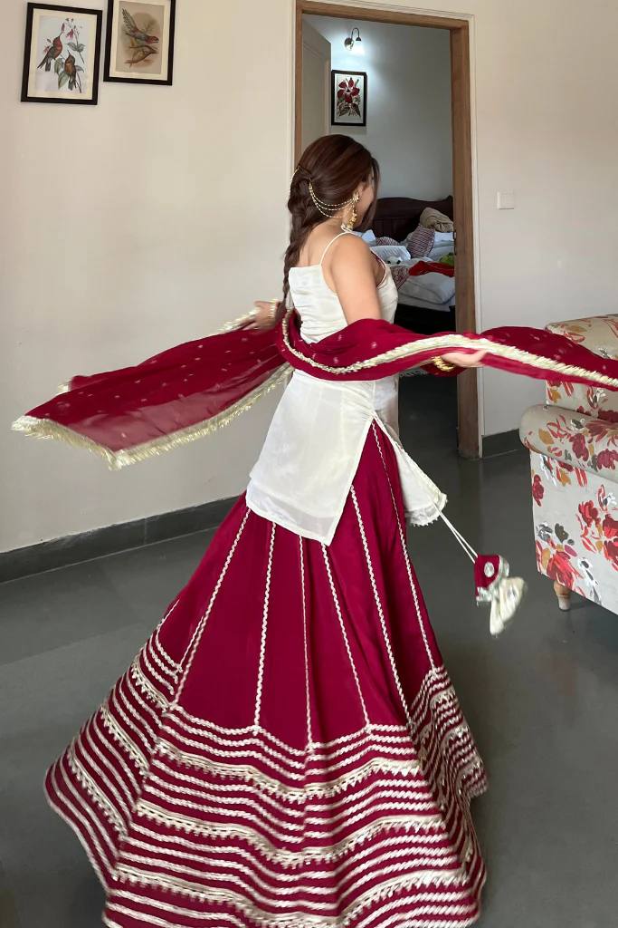 Meher Mirror Work Lehenga Set