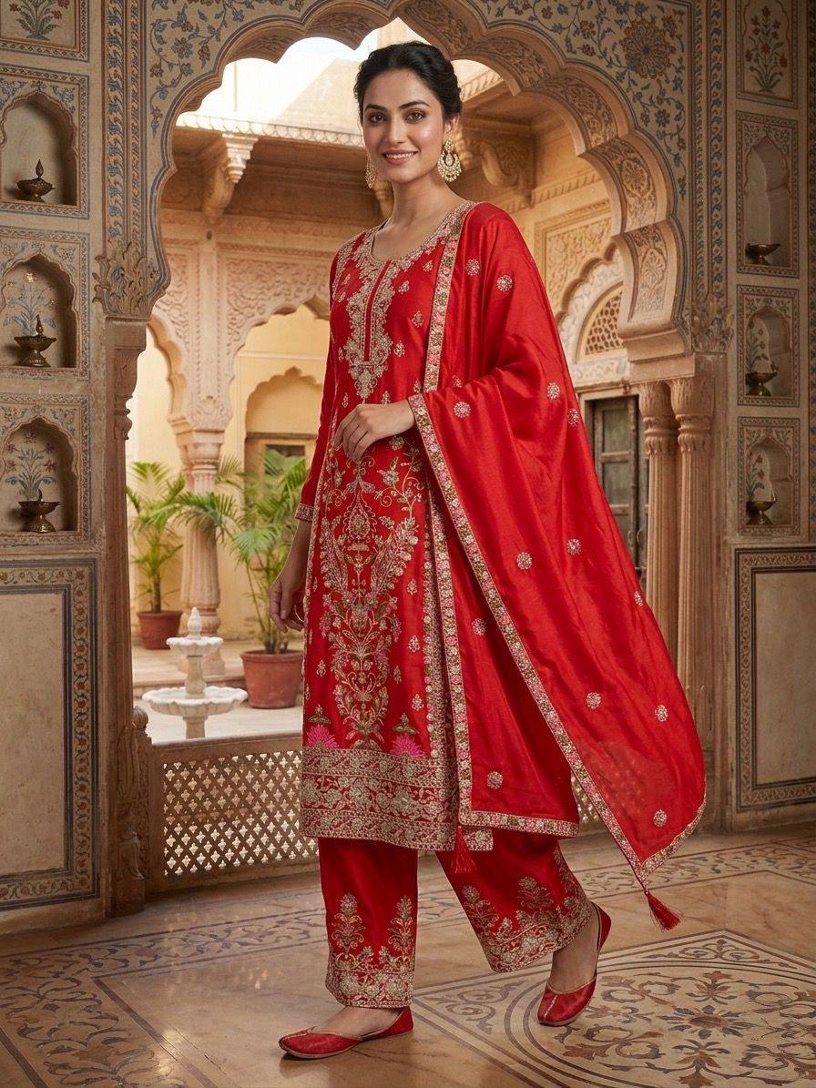 Nooraya Coding Sequence Chinnon Silk Palazzo Set