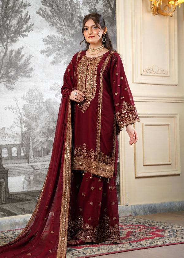 Eira Zohra Embroidered Fendy Sharara Suit Set