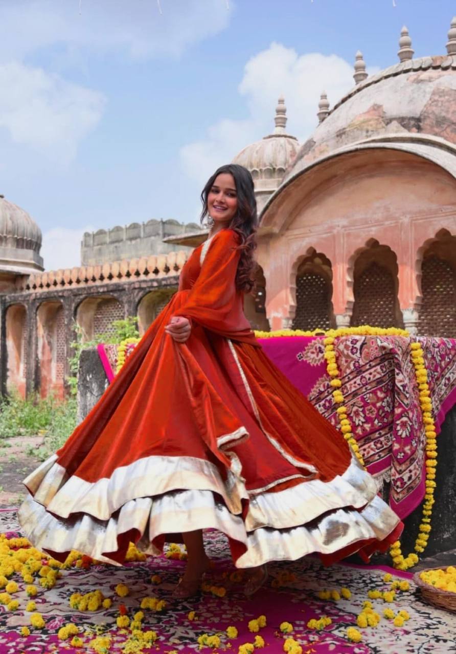 ZOYA RUSTIC ANARKALI SUIT SET