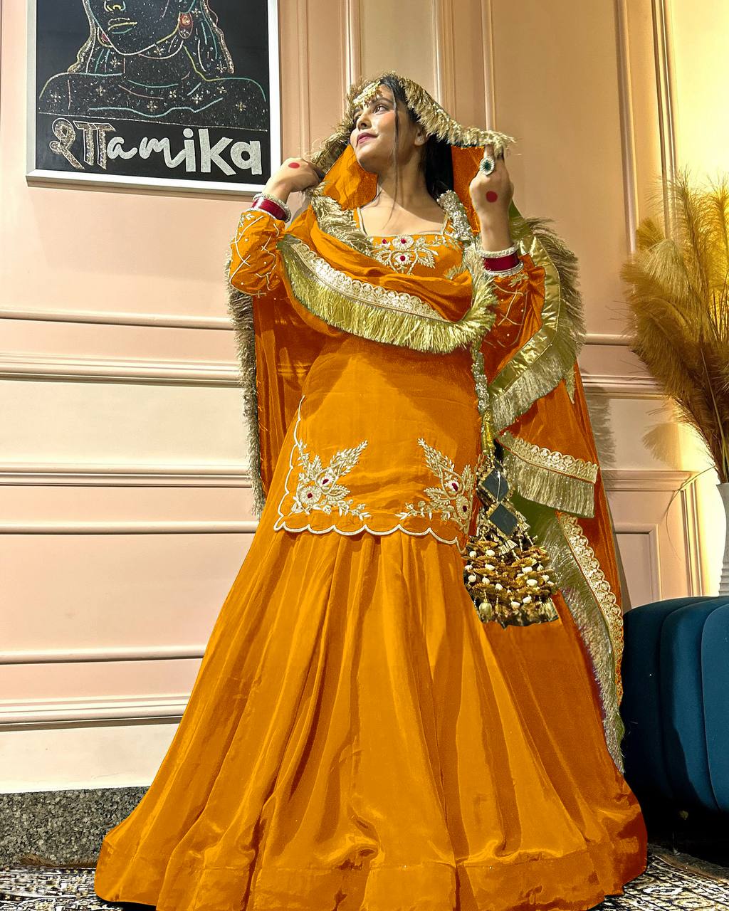 Meherza Luxe Crepe Lehenga Set