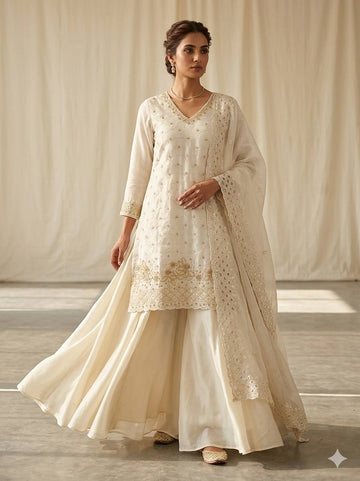 Anaya Ivory Palazzo Set