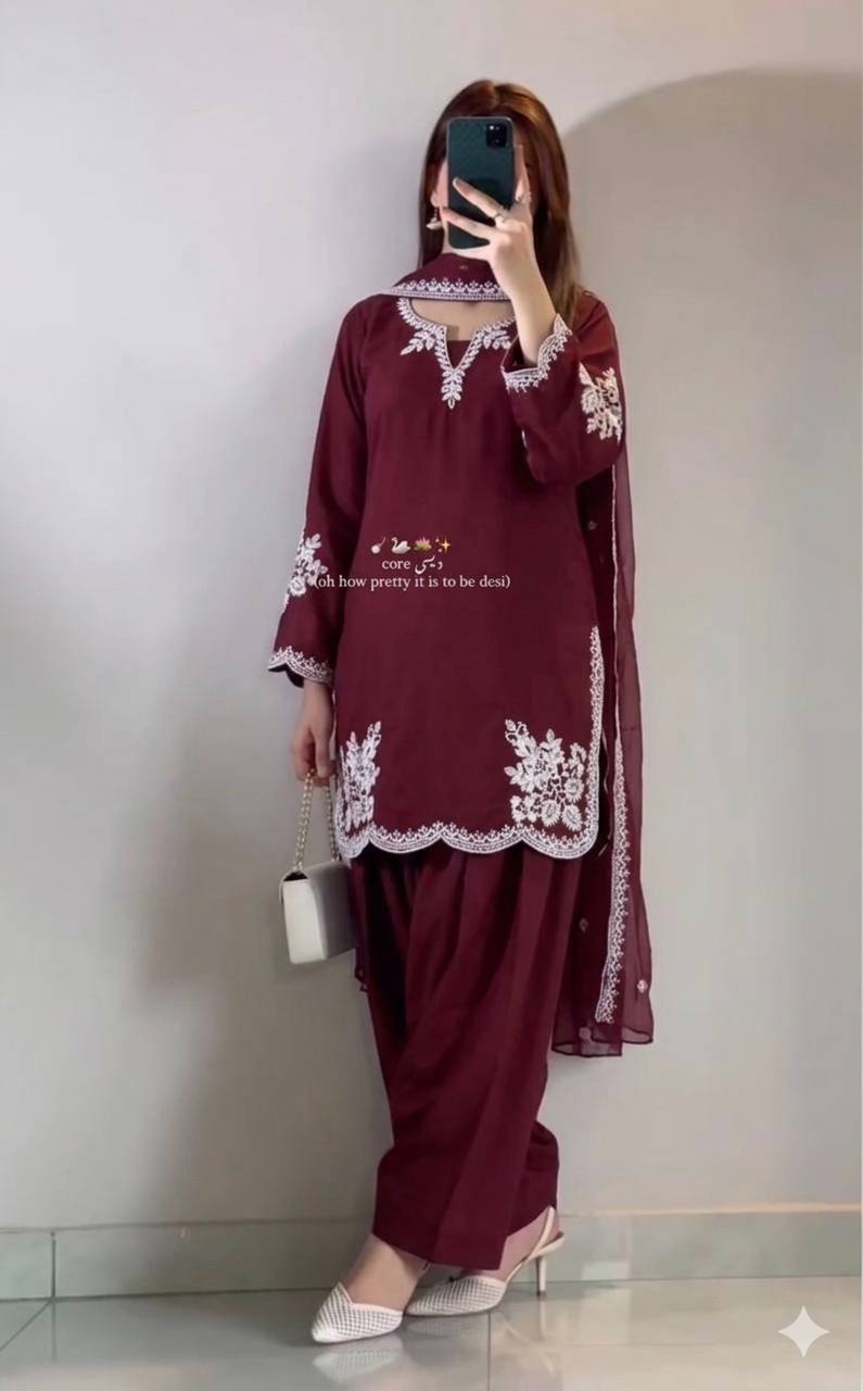 Zoya Roman Cotton Farshi Salwar Set