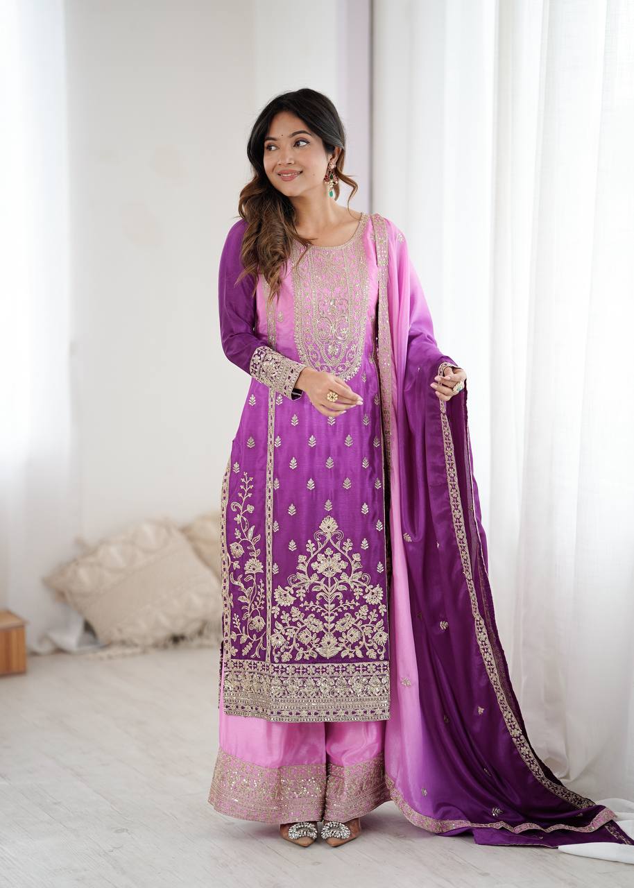 Aaliya Shaded Grace Sharara Set