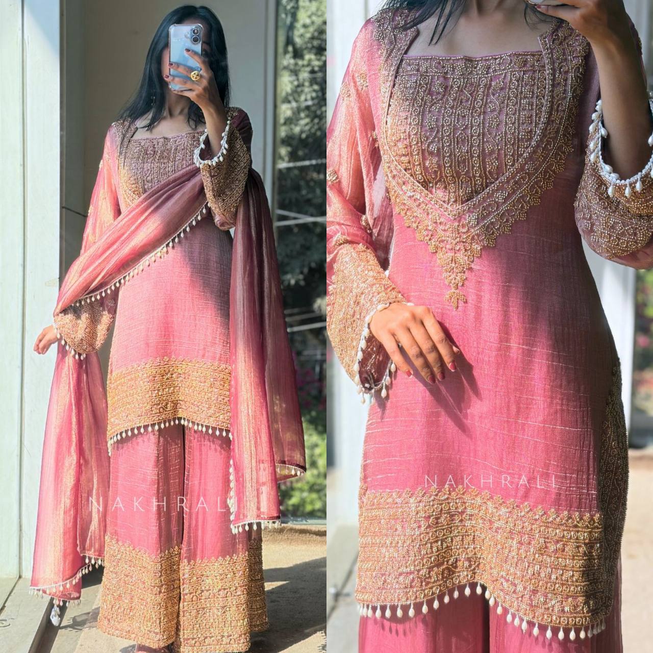 Tehzeeb Luxe Kurta Sharara Set