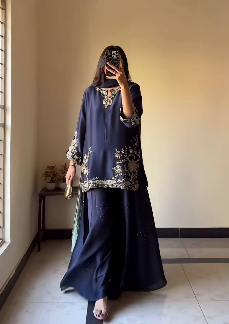 Zivara Bids Luxe Sharara Set