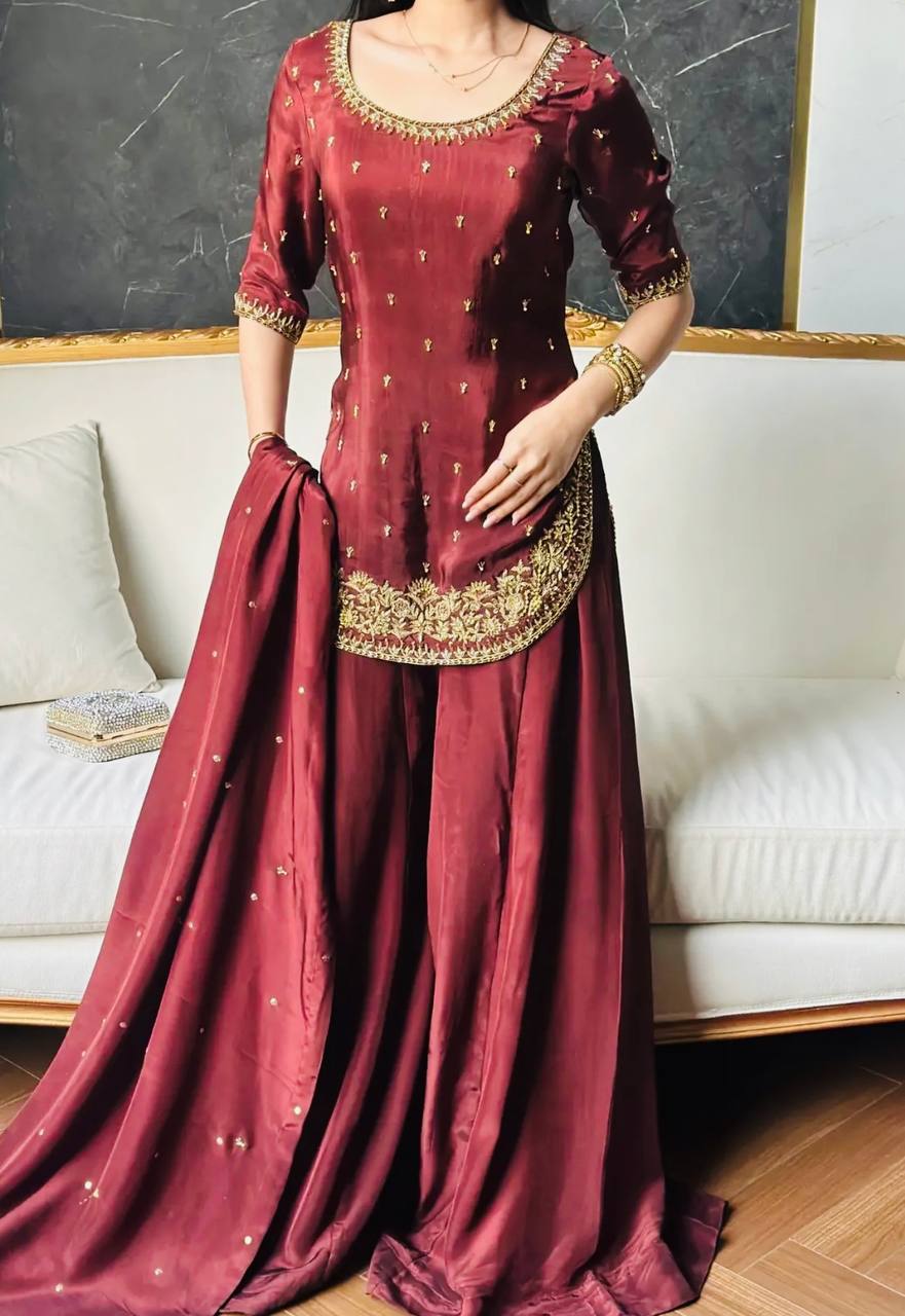Avenira Silk Charm Palazzo Set