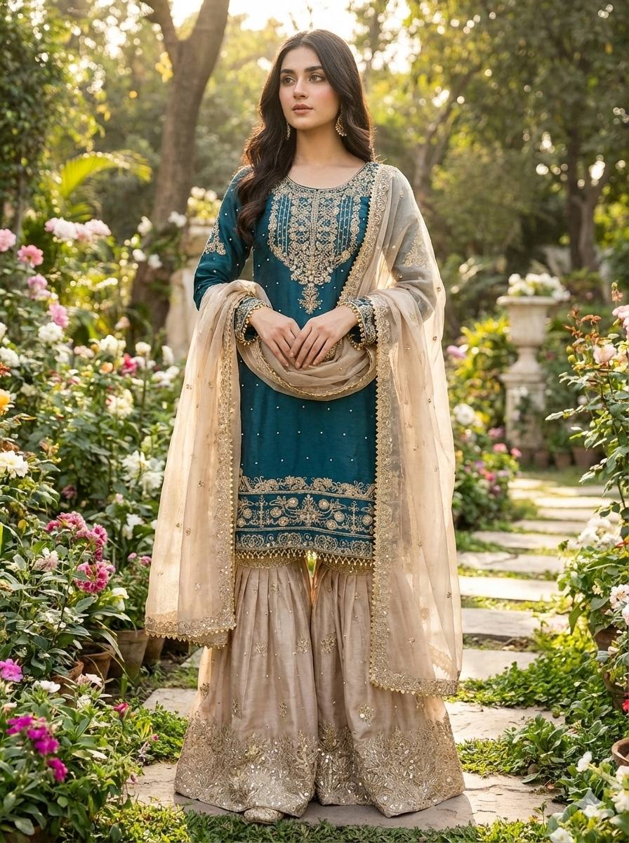 Zymera Dori Luxe Palazzo Set
