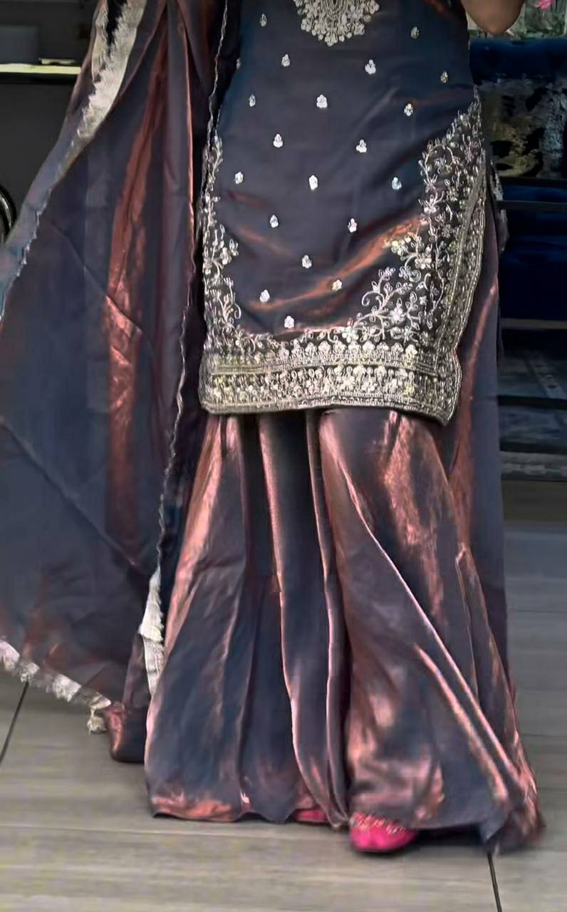 Alyra Fandy Silk Grace Sharara Set