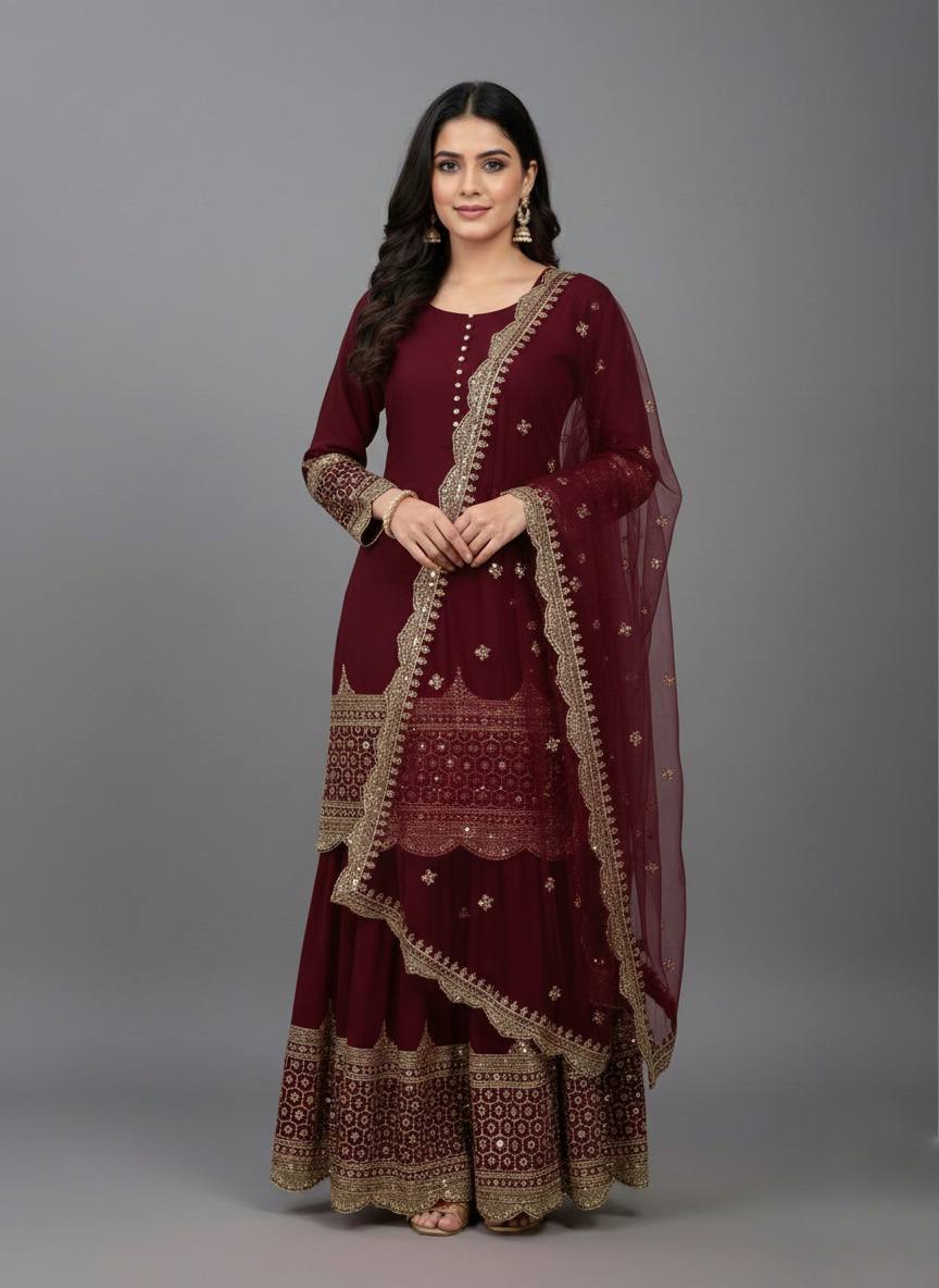 Zarvisha Georgette Potli Sharara Set