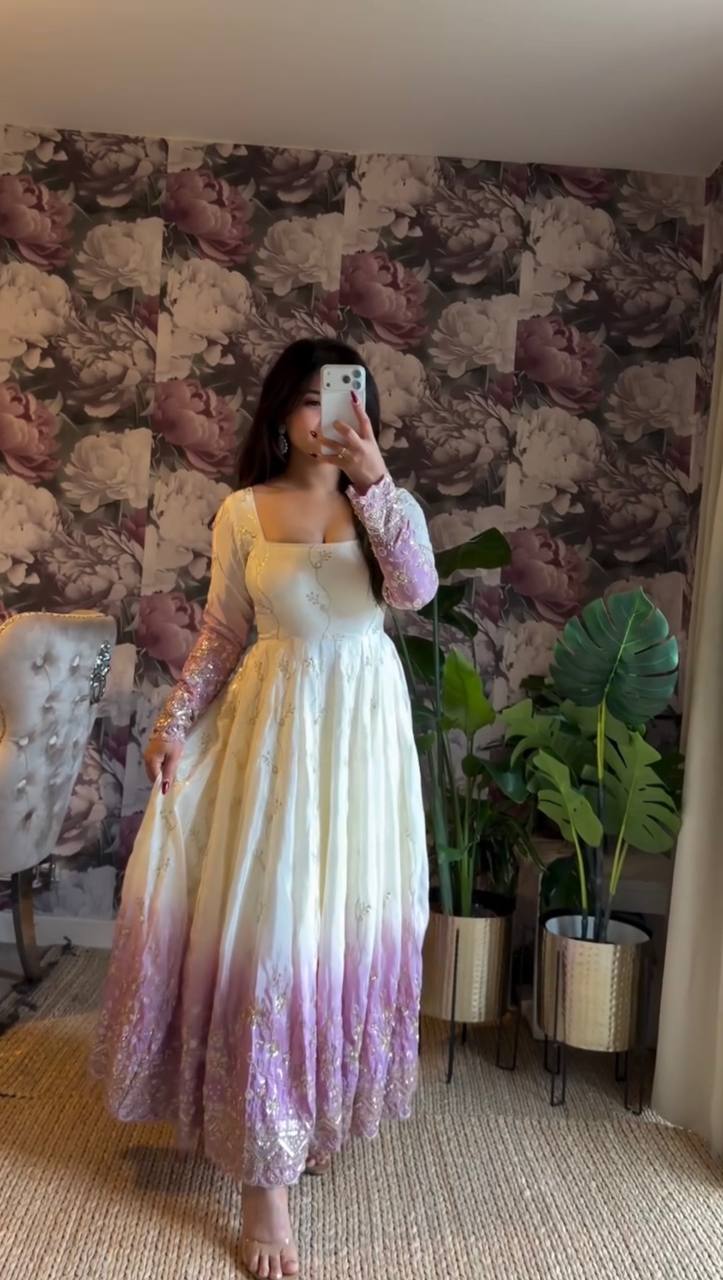 Elvara Star Georgette Anarkali Set