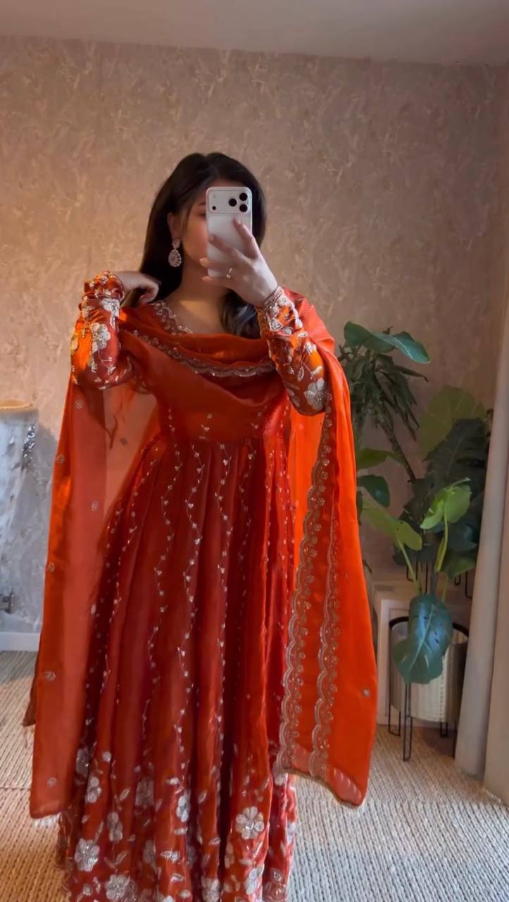 Elmira Fendy Silk Anarkali Set
