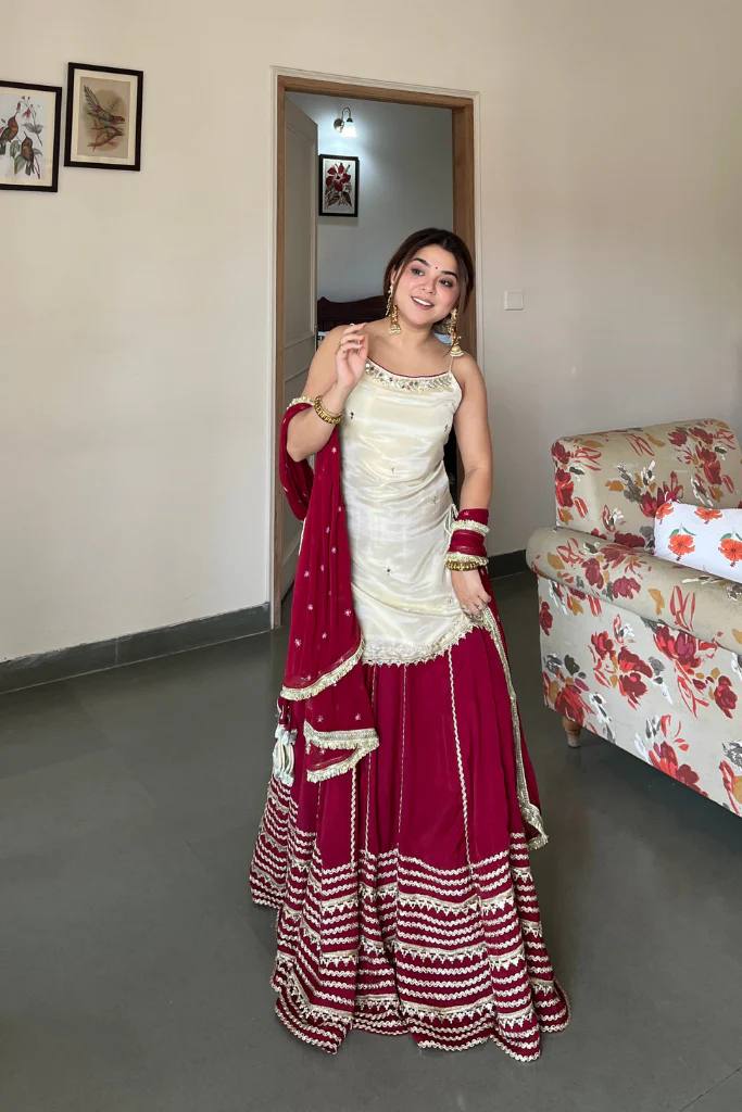 Meher Mirror Work Lehenga Set