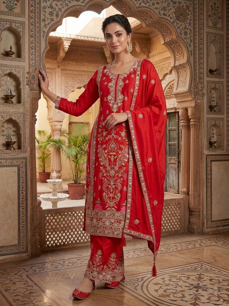 Nooraya Coding Sequence Chinnon Silk Palazzo Set