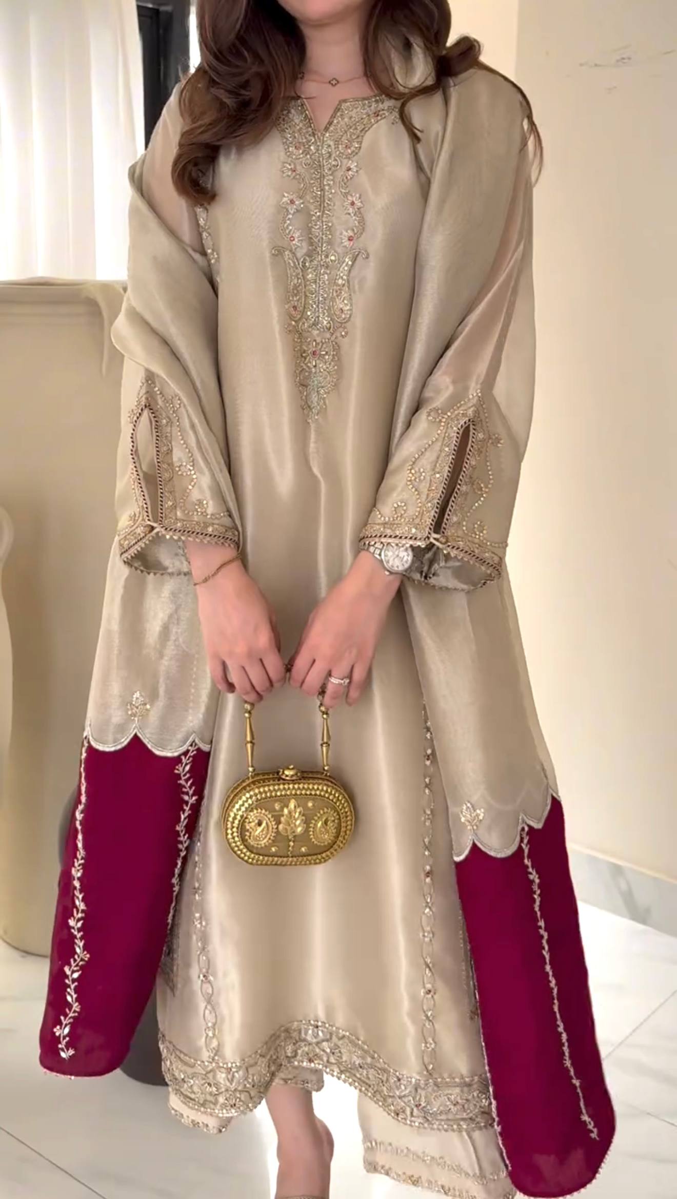Eshaal Luxe Silk Palazzo Set
