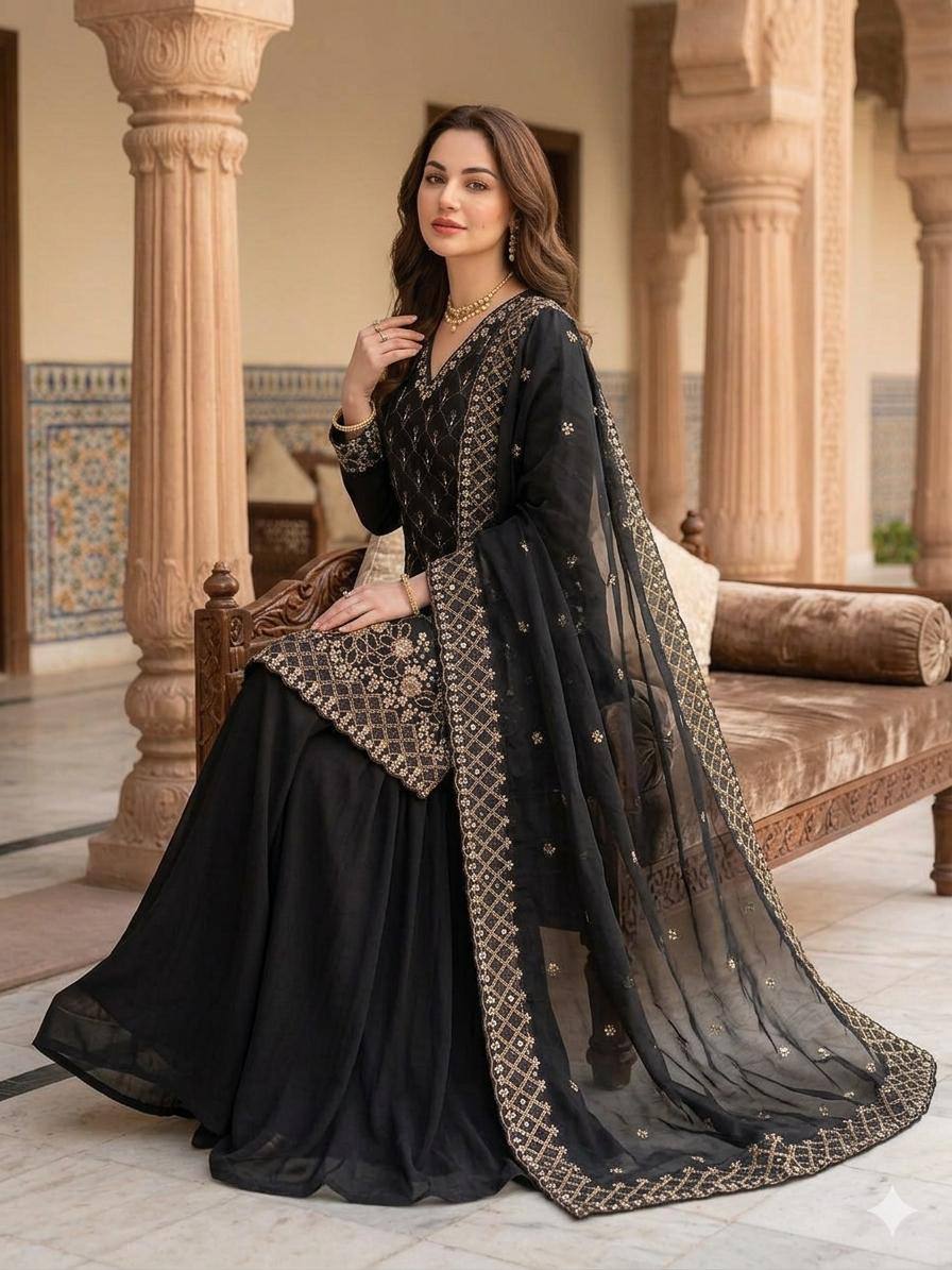 Zehra Luxe Fendy Plazzo Set