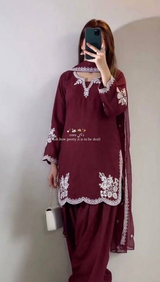 Zoya Roman Cotton Farshi Salwar Set
