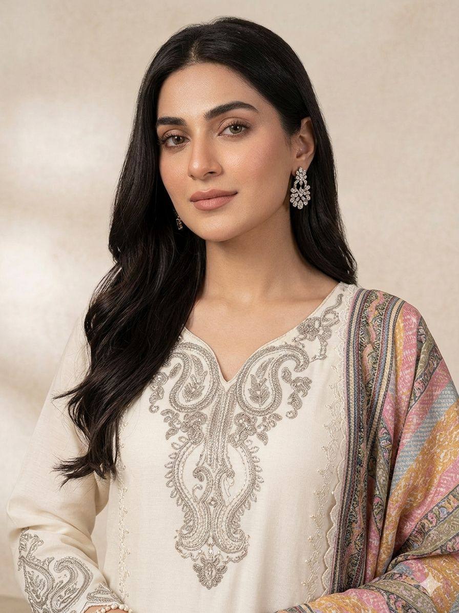 Hridya Sequence Embroidered Straight Kurta Set