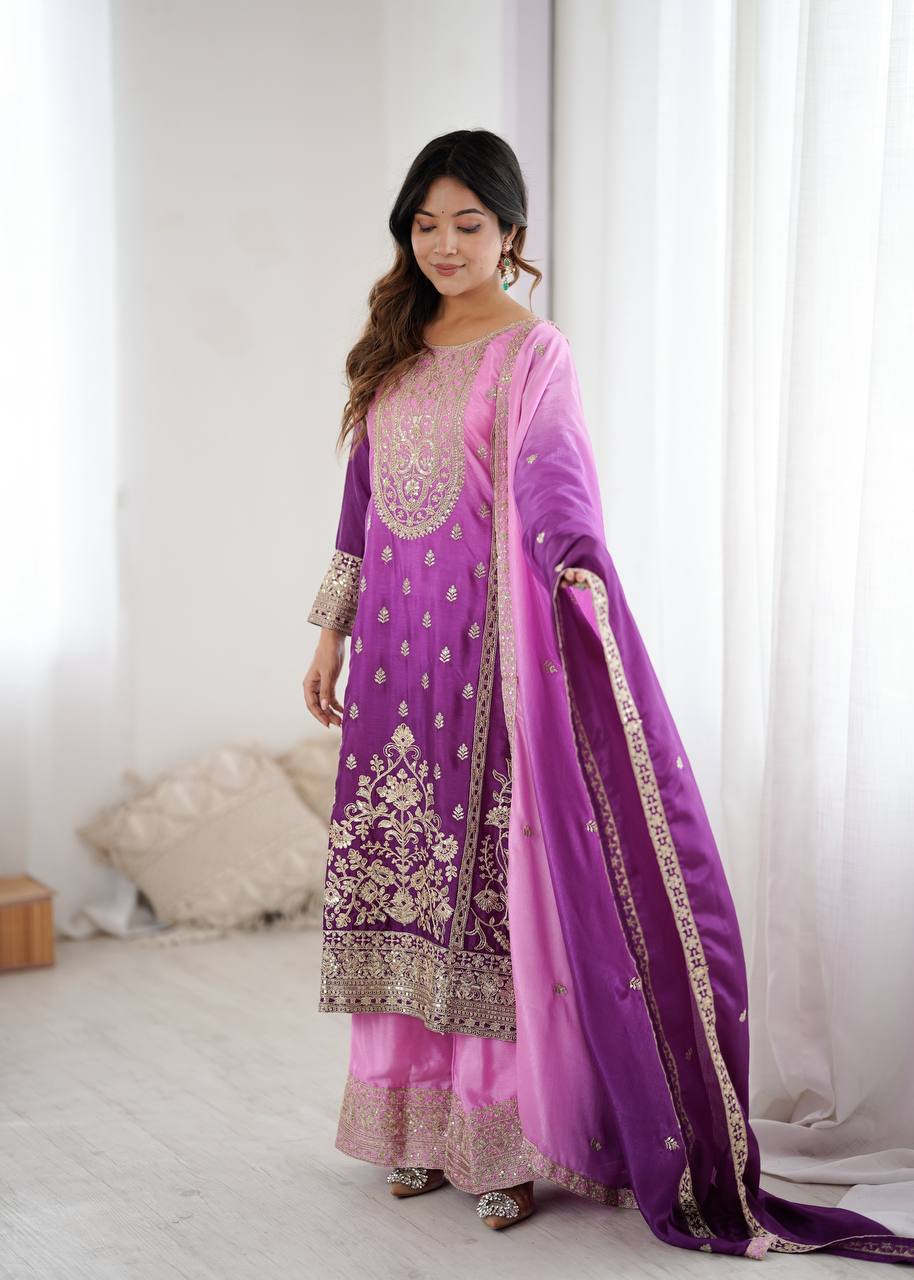 Aaliya Shaded Grace Sharara Set