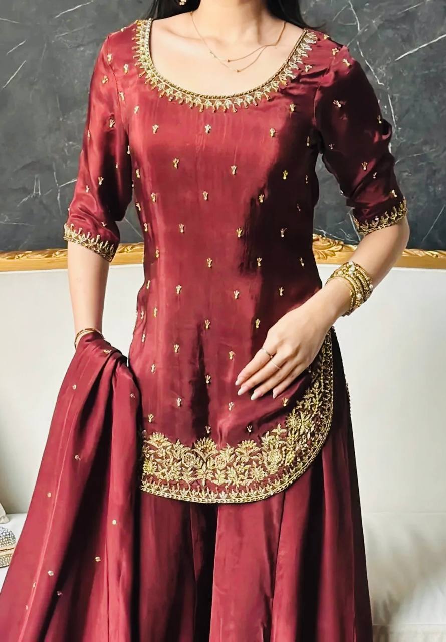 Avenira Silk Charm Palazzo Set