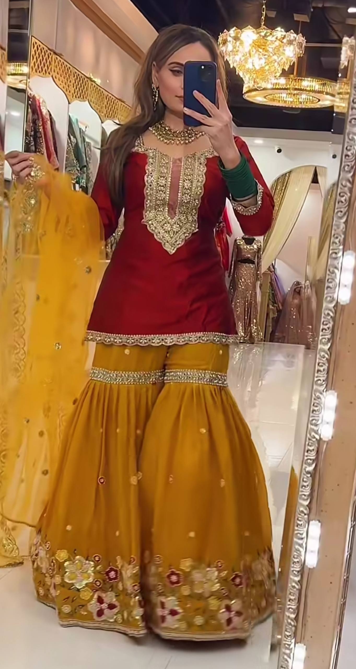 Zenvira Glam Sharara Set