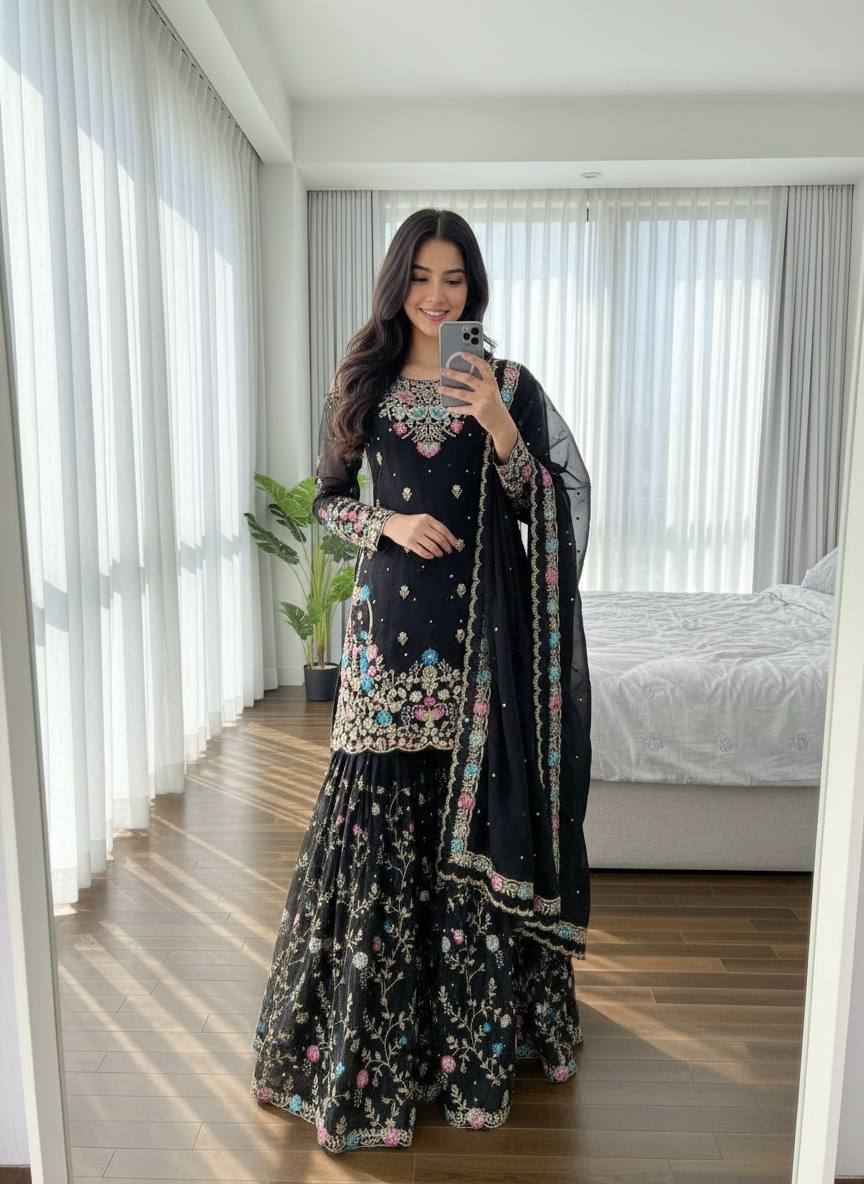 Ziranya Jmc Silk Moti Anarkali Set