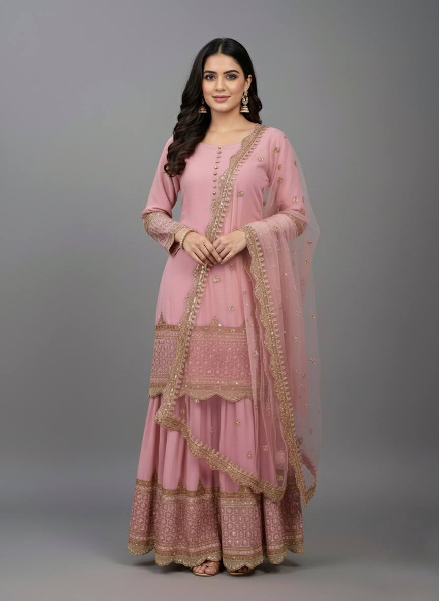 Zarvisha Georgette Potli Sharara Set
