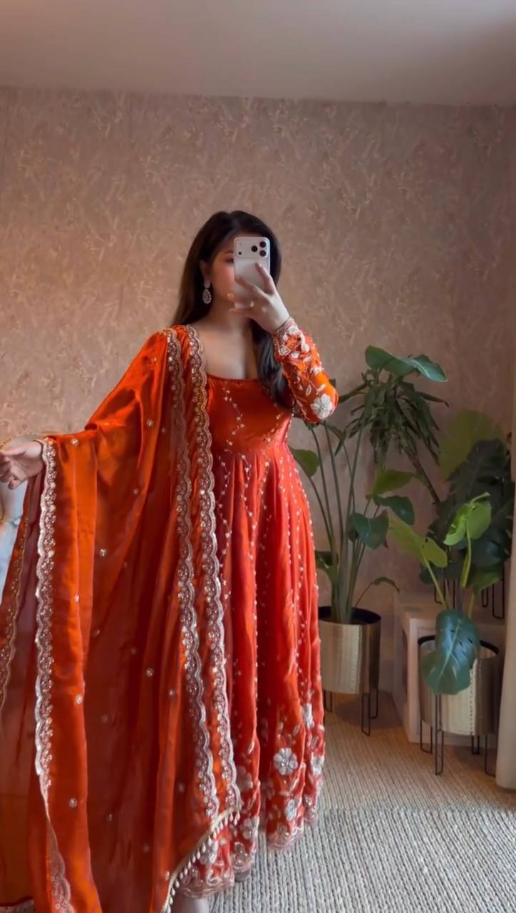 Elmira Fendy Silk Anarkali Set