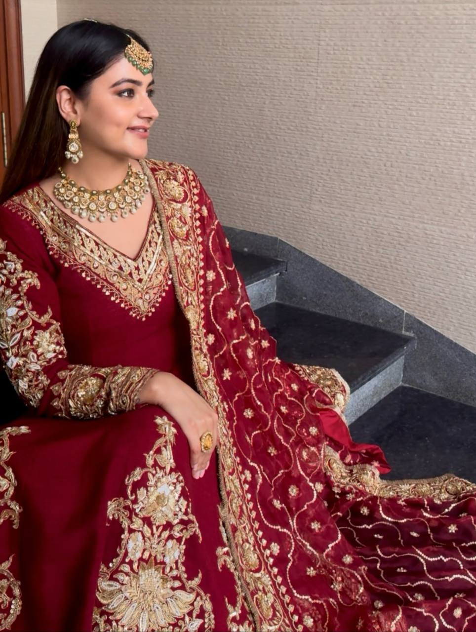 Zerina Faux Georgette Anarkali Set