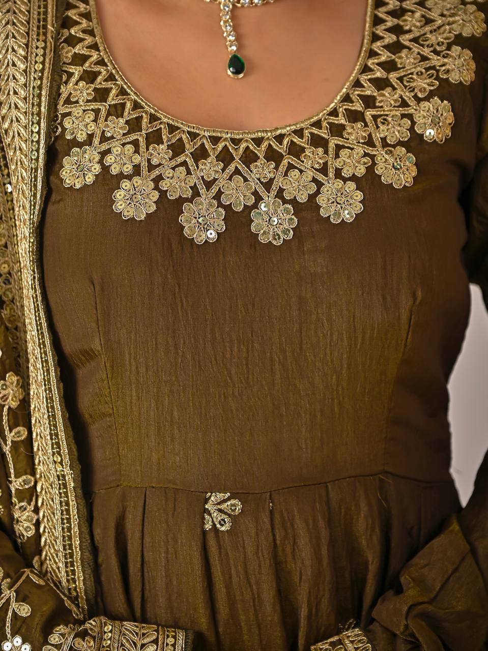Ishmika Vichitra Silk Anarkali Suit Set