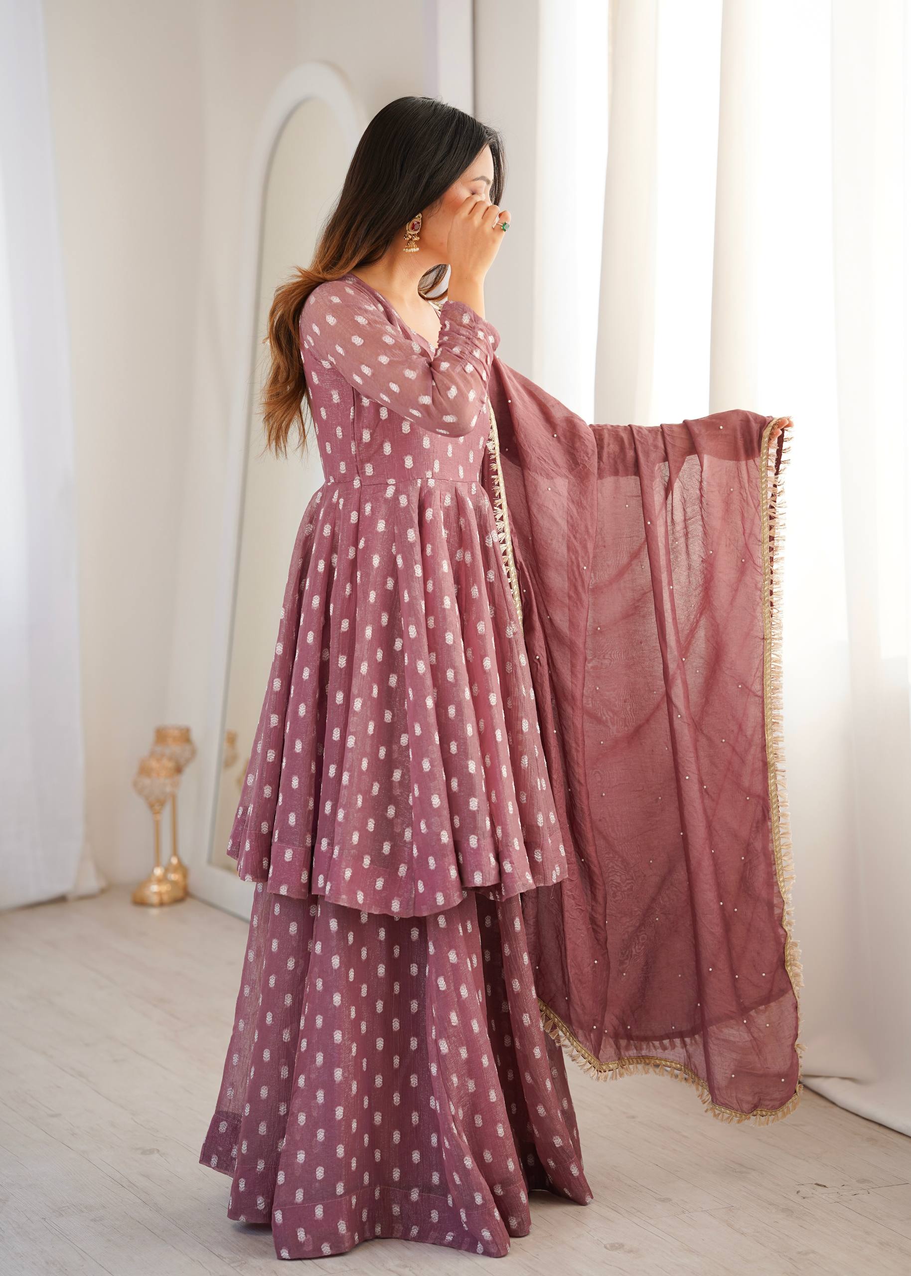 Saanvi Crunchy Silk Sharara Set