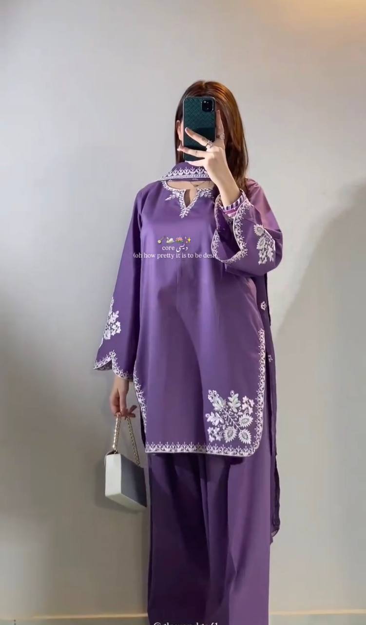 Zoya Roman Cotton Farshi Salwar Set