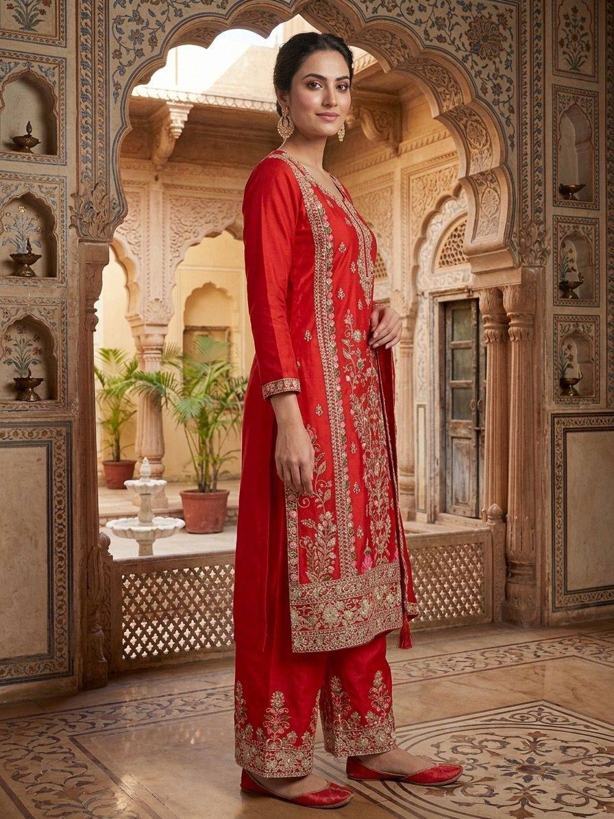 Nooraya Coding Sequence Chinnon Silk Palazzo Set